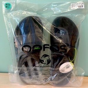 NWT OOFOS OOAH BLACK slides men's 12